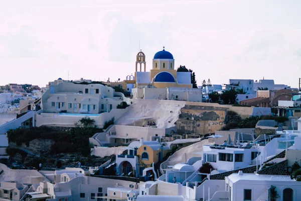 Isla Santorini Oia Grecia Octubre 2021 Paisaje Urbano Ciudad Oia —  Fotos de Stock