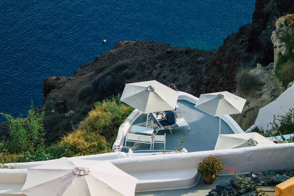 Santorini Island Oia Griekenland Oktober 2021 Stadsgezicht Van Stad Oia — Stockfoto