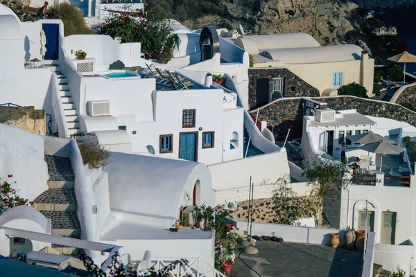 Isla Santorini Oia Grecia Octubre 2021 Paisaje Urbano Ciudad Oia —  Fotos de Stock