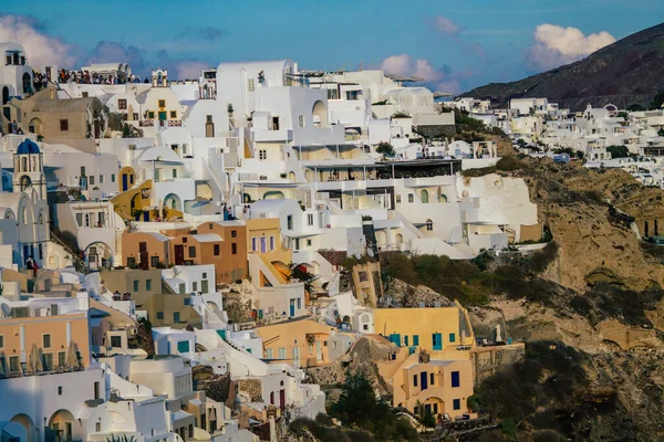 Santorini Island Oia Grécia Outubro 2021 Cityscape Cidade Oia Pequenas — Fotografia de Stock