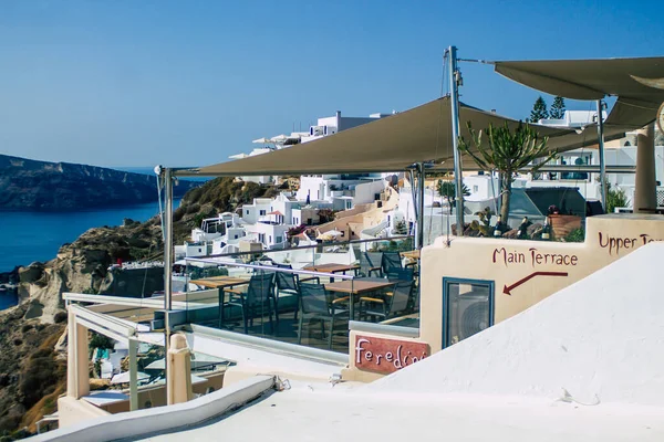 Santorini Oia Griechenland Oktober 2021 Stadtbild Der Stadt Oia Die — Stockfoto