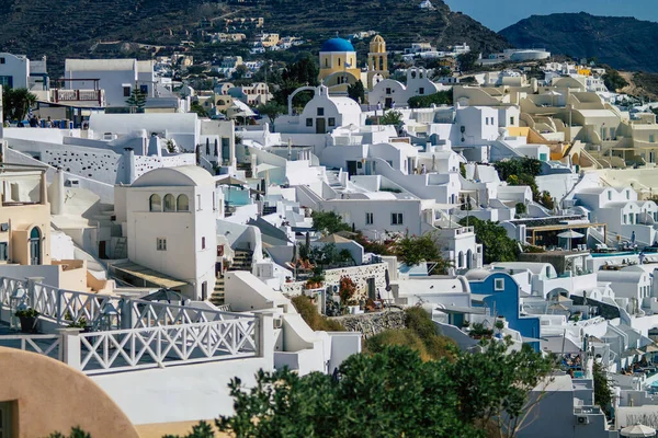 Santorini Oia Grécia Outubro 2021 Cityscape Cidade Oia Pequenas Casas — Fotografia de Stock