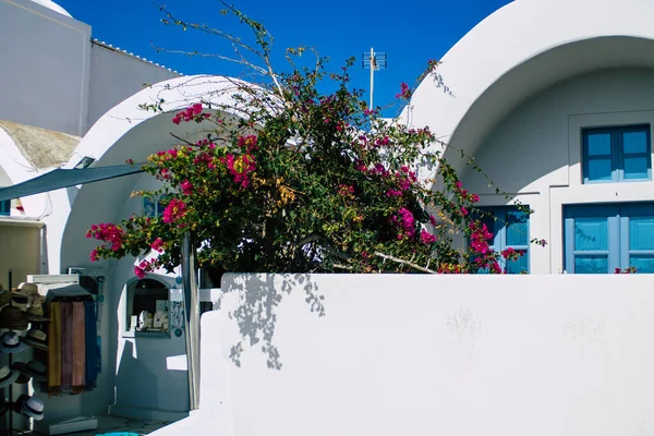 Santorini Oia Grécia Outubro 2021 Cityscape Cidade Oia Pequenas Casas — Fotografia de Stock