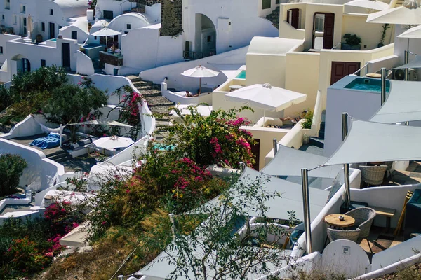 Santorini Oia Yunanistan Ekim 2021 Oia Kentinin Manzarası Adanın Tipik — Stok fotoğraf