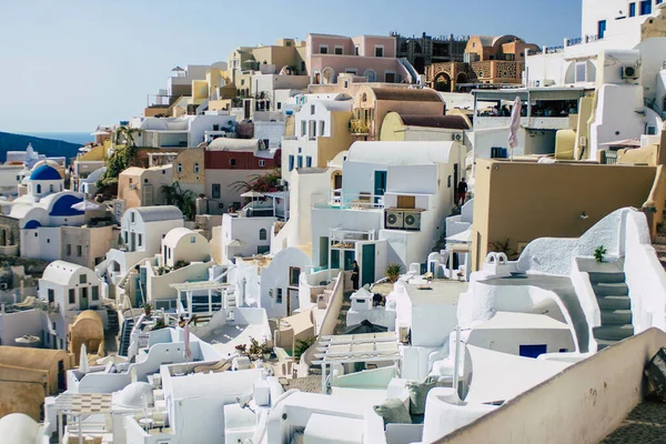 Santorini Oia Řecko Října 2021 Cityscape Města Oia Malé Tradiční — Stock fotografie