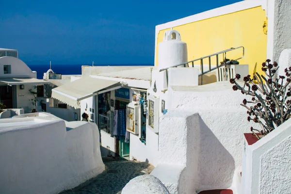 Santorini Oia Görögország 2021 Október Oia Város Városképe Szigetre Jellemző — Stock Fotó