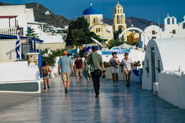 Santorini Oia Yunanistan Ekim 2021 Coronavirus Salgını Sırasında Yunanistan Vuran — Stok fotoğraf