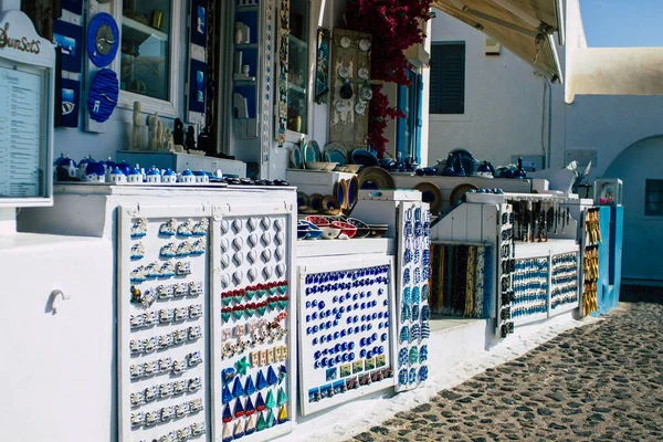 Санторини Греция Октября 2021 Года Декоративные Предметы Аксессуары Товары Продаваемые — стоковое фото