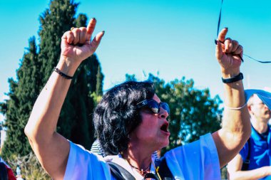 Atina, Yunanistan - Yunanistan 'ı vuran koronavirüs salgını sırasında Atina sokaklarında hemşireler ve sağlık personeli tarafından Yunan hükümetine karşı düzenlenen protestolar