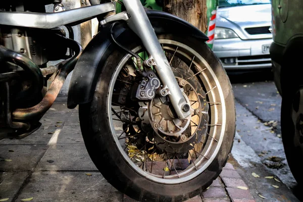 Atene Grecia Novembre 2021 Moto Parcheggiata Nelle Strade Atene Città — Foto Stock