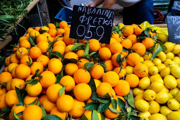 Atenas Grécia Novembro 2021 Mercado Típico Ateniense Rua Kallidromiou Área — Fotografia de Stock