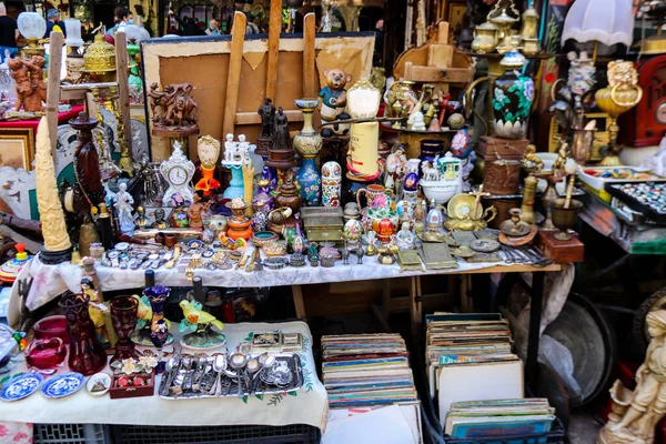 Athen Griechenland November 2021 Berühmter Monastiraki Flohmarkt Auf Dem Avissinas — Stockfoto