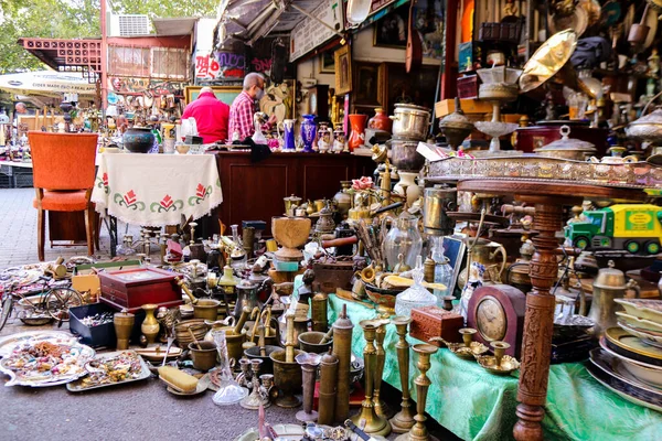 Atenas Grecia Noviembre 2021 Famoso Mercadillo Monastiraki Plaza Avissinas Hay — Foto de Stock