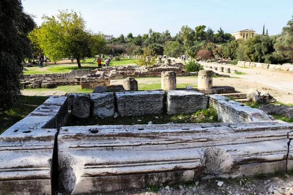 Atene Grecia Novembre 2021 Antica Agorà Piazza Principale Atene Nei — Foto Stock