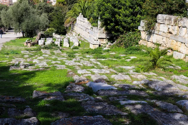 Atenas Grecia Noviembre 2021 Ágora Antiguo Plaza Principal Atenas Antigüedad —  Fotos de Stock