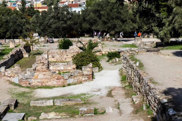 Atenas Grécia Novembro 2021 Ancient Agora Quadrado Principal Atenas Épocas — Fotografia de Stock