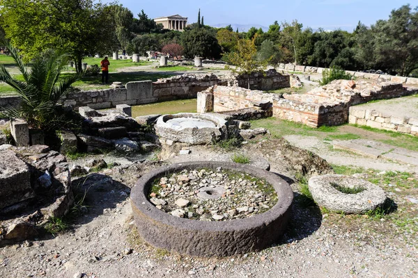 Atenas Grecia Noviembre 2021 Ágora Antiguo Plaza Principal Atenas Antigüedad — Foto de Stock