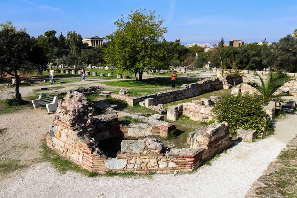 Atenas Grecia Noviembre 2021 Ágora Antiguo Plaza Principal Atenas Antigüedad — Foto de Stock