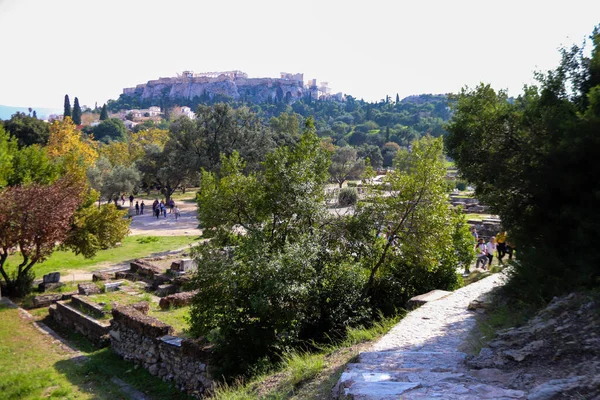 Atene Grecia Novembre 2021 Antica Agorà Piazza Principale Atene Nei — Foto Stock