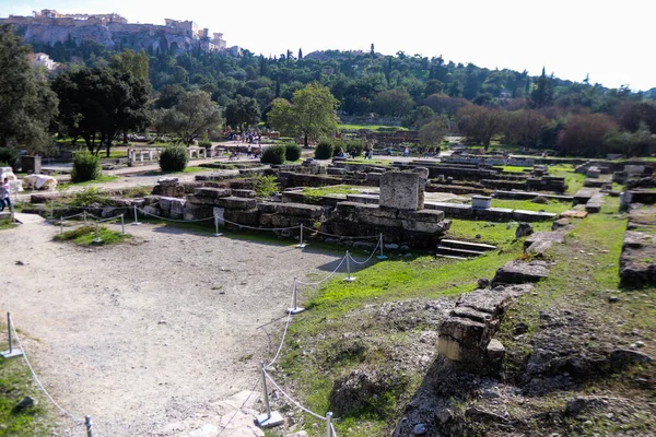 Atenas Grecia Noviembre 2021 Ágora Antiguo Plaza Principal Atenas Antigüedad — Foto de Stock