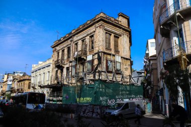 Atina, Yunanistan - 08 Kasım 2021 Atina şehir merkezinde yer alan sembolik bir şehir ve Yunanistan 'ın başkenti