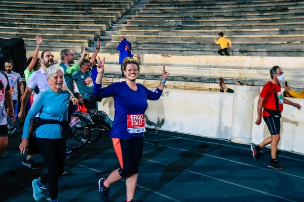 Běžci 10Km Silničních Závodech Autentických Aténách Loňském Roce Byla Soutěž — Stock fotografie