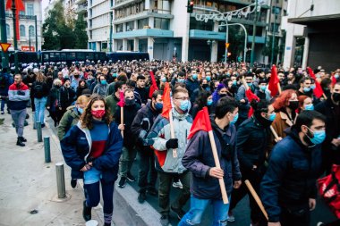 17 Kasım 1973 'te Atina sokaklarındaki askeri cuntaya karşı öğrenci ayaklanmasının anısına