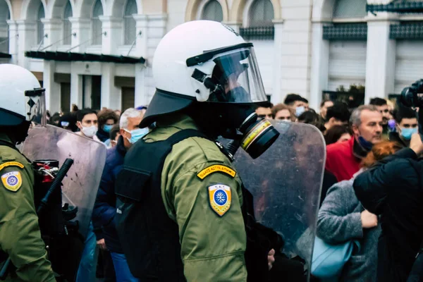 Commemoration Student Uprising November 1973 Military Junta Streets Athens — Stock Photo, Image