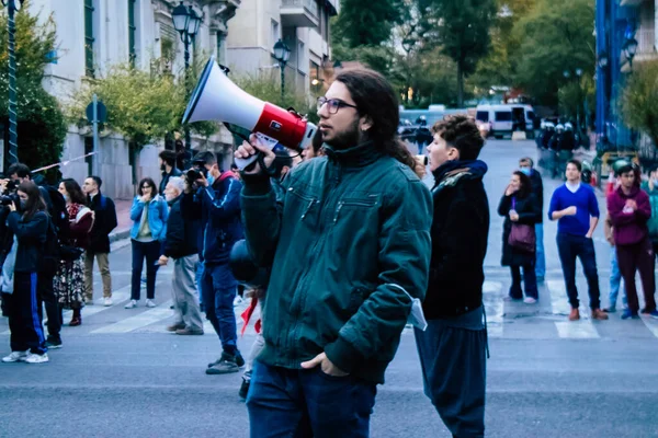 Commemoration Student Uprising November 1973 Military Junta Streets Athens — Stock Photo, Image