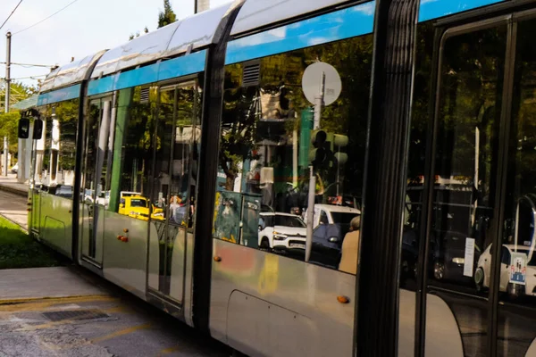 Athènes Grèce Novembre 2021 Tramway Électrique Moderne Pour Les Passagers — Photo