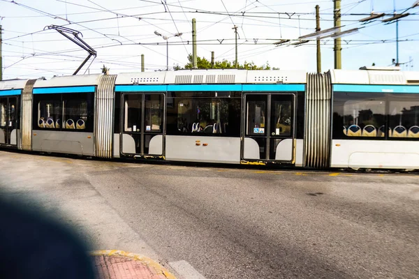 Athènes Grèce Novembre 2021 Tramway Électrique Moderne Pour Les Passagers — Photo