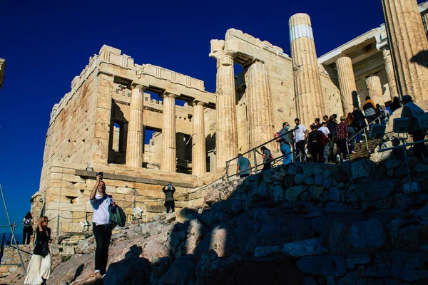 Athen Griechenland November 2021 Die Akropolis Ist Eine Antike Zitadelle — Stockfoto