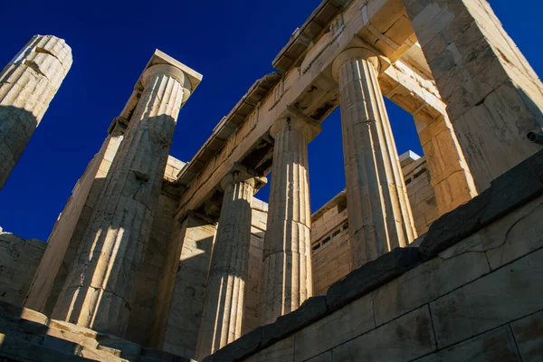 Atenas Grécia Novembro 2021 Acrópole Uma Antiga Cidadela Localizada Acima — Fotografia de Stock