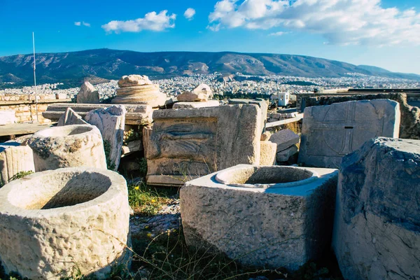 Афіни Греція Листопада 2021 Року Акрополь Стародавня Цитадель Розташована Над — стокове фото