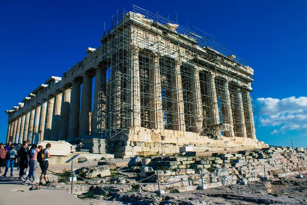 Athen Griechenland November 2021 Die Akropolis Ist Eine Antike Zitadelle — Stockfoto