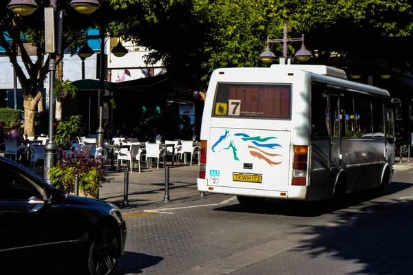 Limassol Chipre Noviembre 2021 Autobús Público Chipriota Rodando Por Las — Foto de Stock