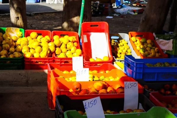 Limassol Cyprus November 2021 Vegetable Fruits Sold Saturday Market Limassol — Stock Photo, Image