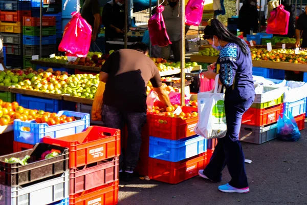 Limassol Cypern November 2021 Vegetabiliska Och Frukter Som Säljs Lördag — Stockfoto