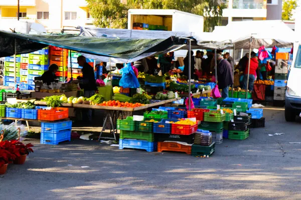 Limassol Kypr Listopadu 2021 Zelenina Ovoce Prodávané Sobotním Trhu Limassolu — Stock fotografie