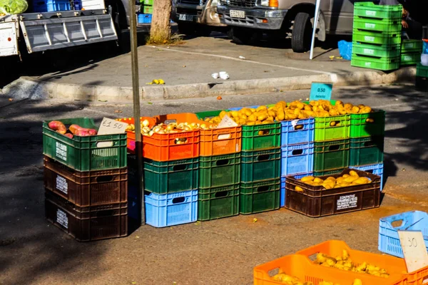 Limassol Chipre Novembro 2021 Vegetais Frutas Vendidos Mercado Sábado Limassol — Fotografia de Stock