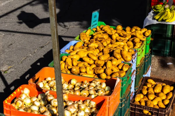 Limassol Cyprus November 2021 Groenten Fruit Verkocht Zaterdagmarkt Limassol Tijdens — Stockfoto
