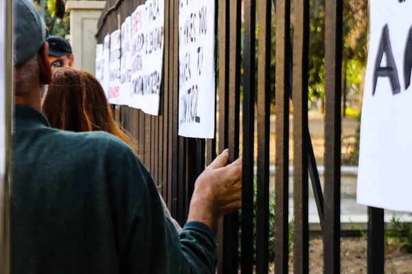 Limassol Cyprus November 2021 People Demonstrate Cypriot Government Individual Freedoms — Stock Photo, Image