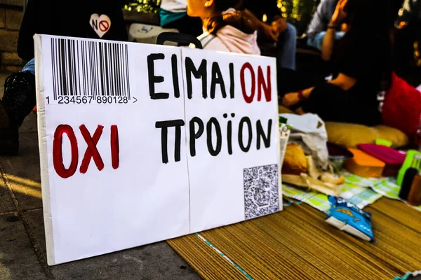 Limassol Cipro Novembre 2021 Persone Manifestano Contro Governo Cipriota Libertà — Foto Stock