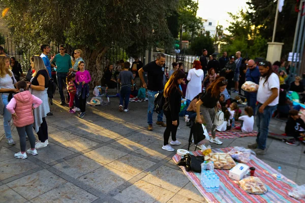 Limassol Chipre Novembro 2021 Pessoas Manifestam Contra Governo Cipriota Pelas — Fotografia de Stock