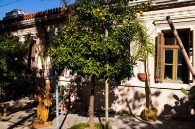 Atina, Yunanistan - 22 Kasım 2021 Atina şehir merkezinde yer alan sembolik bir şehir ve Yunanistan 'ın başkenti