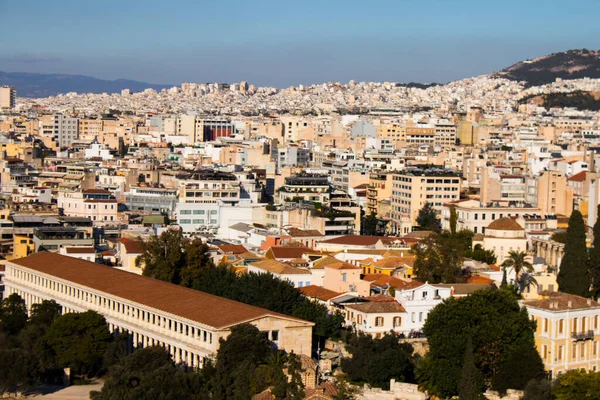 Athens Greece November 2021 Panoramic View Buildings Cityscape Athens Emblematic — Stock Photo, Image