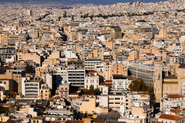 希腊雅典 2021年11月22日雅典全景建筑和城市景观 雅典是希腊的象征城市和首都 — 图库照片
