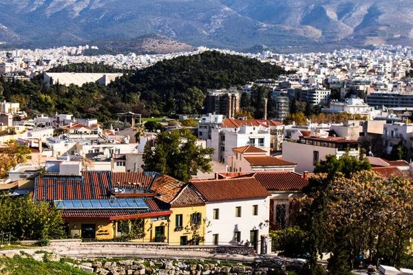 Atenas Grecia Noviembre 2021 Vista Panorámica Edificios Paisajes Urbanos Atenas — Foto de Stock