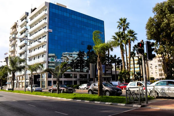 Limassol Chipre Novembro 2021 Fachada Edifício Moderno Localizado Avenida Costeira — Fotografia de Stock
