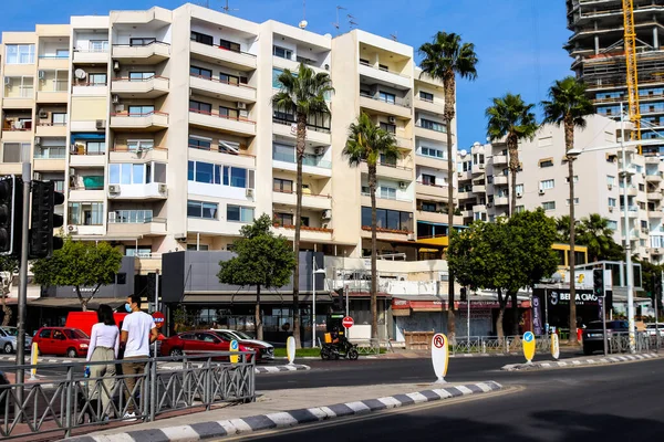 Limassol Cyprus November 2021 Facade Modern Building Located Coastal Avenue — Stock Photo, Image